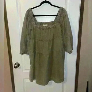 Mustard Seed Corduroy khaki dress size large‎